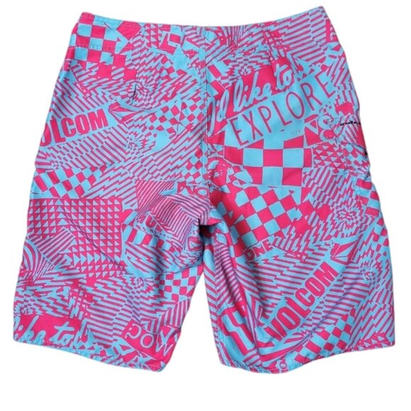 Volcom Men's Board Shorts Size 30 Maguro Print Swim Suit Surf Beach - Picture 2 of 13